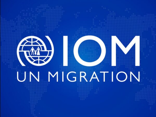 International Organization for Migration (IOM) The International Organization for Migration (IOM) logo representing global migration health and diversity initiatives.