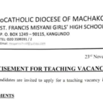 ST. FRANCIS MISYANI GIRLS' HIGH SCHOOL