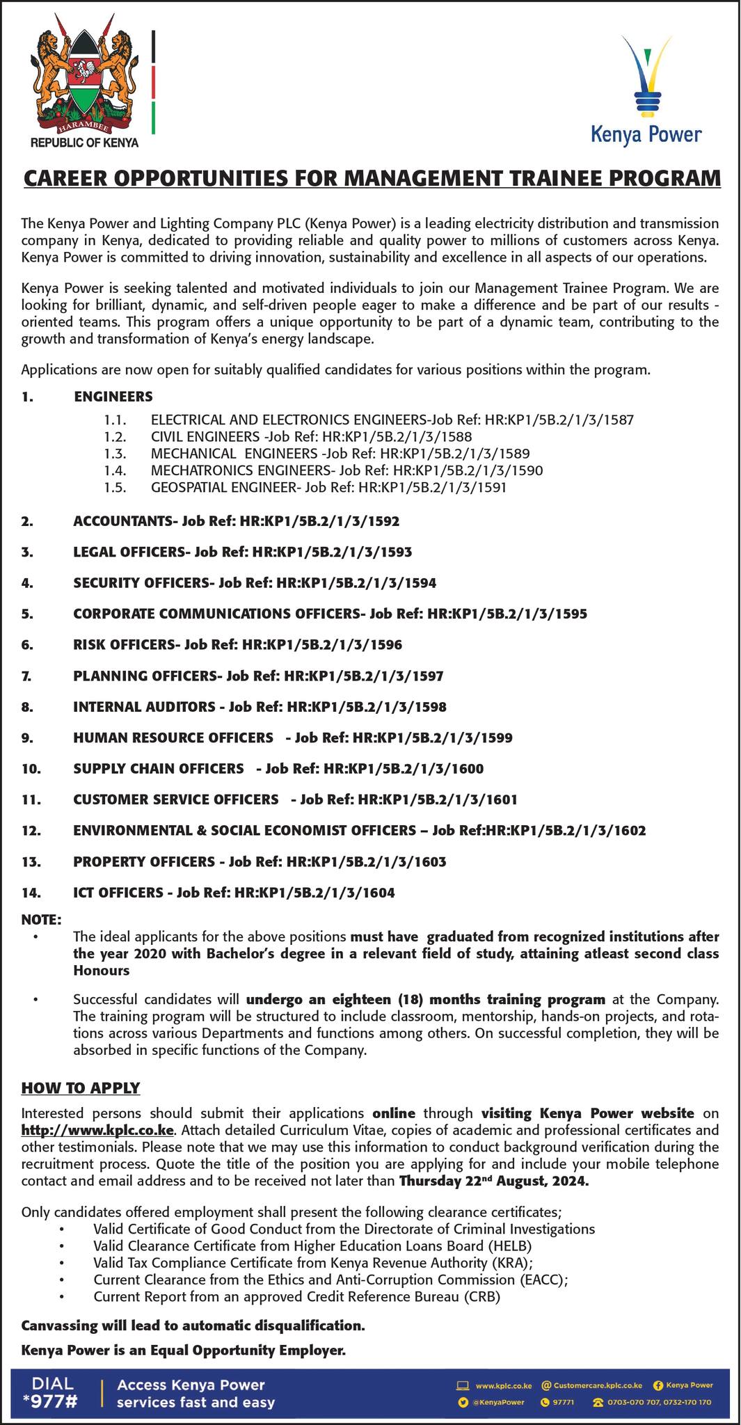 Kenya Power jobs, Management Trainee Program, electrical engineering jobs, civil engineering jobs, mechanical engineering jobs, mechatronics engineering jobs, geospatial engineering jobs, accountant jobs, legal officer jobs, security officer jobs, corporate communications jobs, risk officer jobs, planning officer jobs, internal auditor jobs, human resource officer jobs, supply chain officer jobs, customer service jobs, environmental officer jobs, social economist jobs, property officer jobs, ICT officer jobs, Kenya Power recruitment, Kenya Power careers, job opportunities in Kenya, trainee program in Kenya, energy sector jobs, electrical distribution jobs, electricity transmission jobs, power company jobs, job openings in Nairobi, job vacancies in Kenya, career growth opportunities, professional development in Kenya, competitive salary jobs in Kenya