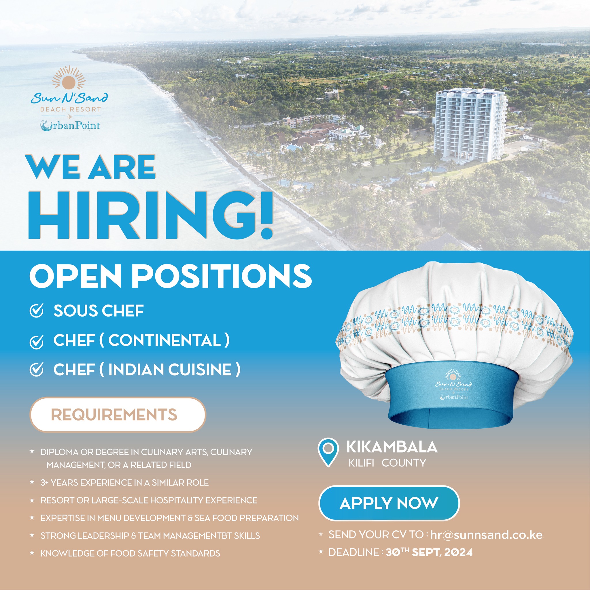Join Our Culinary Team at Sun N Sand Beach Resort!