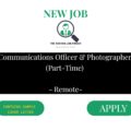 Communications Officer & Photographer (Part-Time) - Remote