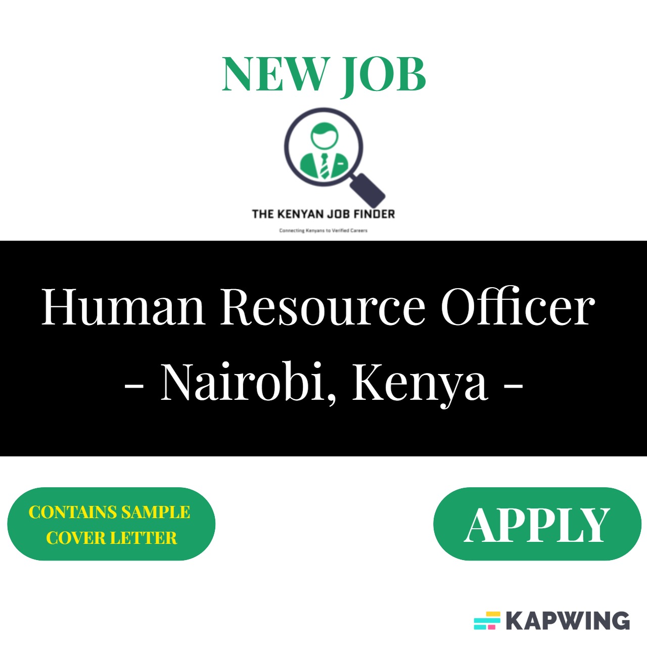 Administrative & Human Resource Officer Kenya 2025 THE KENYAN JOB