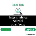 Intern, Africa – Nairobi – 2024/2025