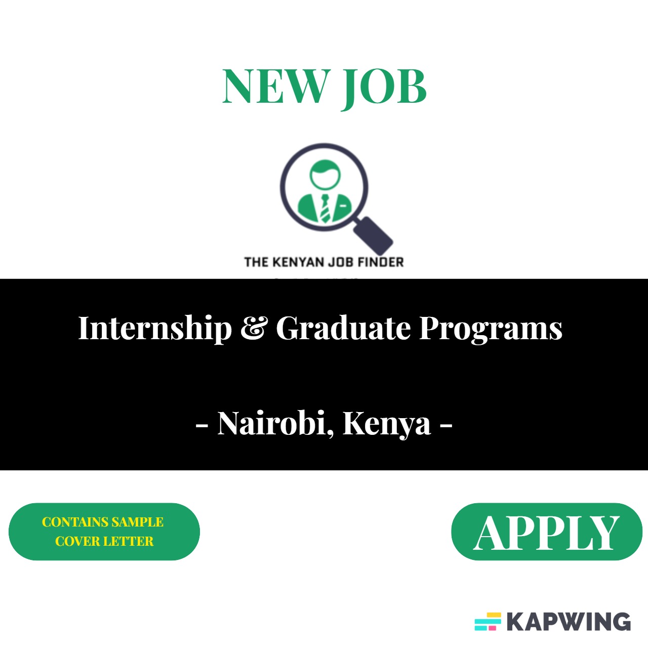 Internship & Graduate Programs Nairobi, Kenya 2025 THE KENYAN JOB