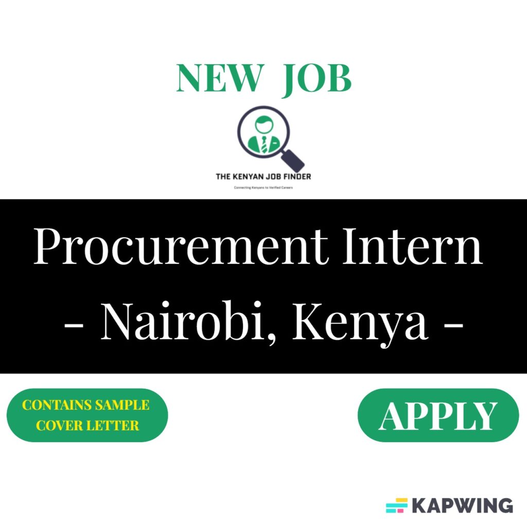 Marketing Intern Nairobi, Kenya March 2025 THE KENYAN JOB FINDER